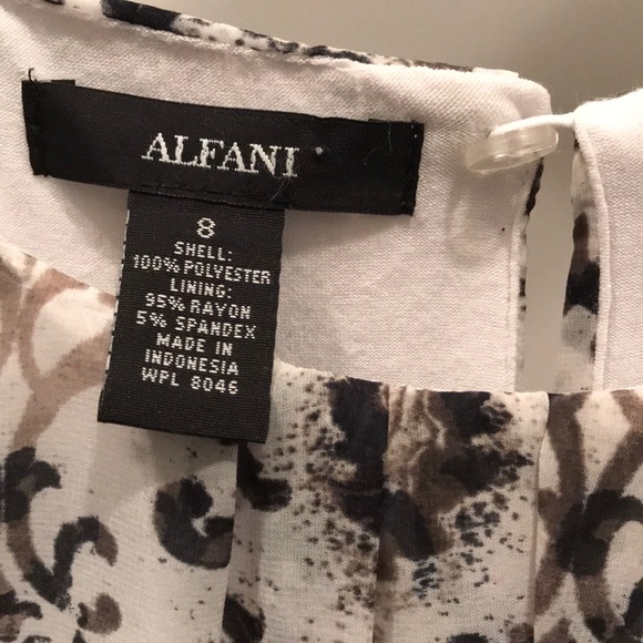 Alfani fully lined chiffon print dress. NWT - Picture 4 of 5